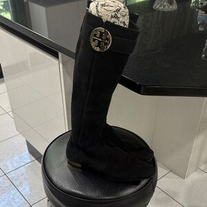 Tory Burch Black Over the Knee Boots